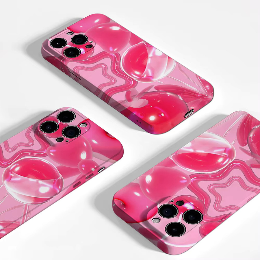 Girly Pink Candy Collection Handyhülle für Apple iPhone 17 16 15 14 13 12 11 Pro Max Plus mit doppelschichtiger Rückseite in Pink - Bild 3