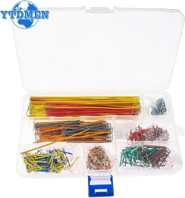 YTDMEN Breadboard Jumper Wire Kit mit 14 Längen, Multicolour, 24AWG und 26AWG für DIY Protoboard-Anwendungen - Bild 1