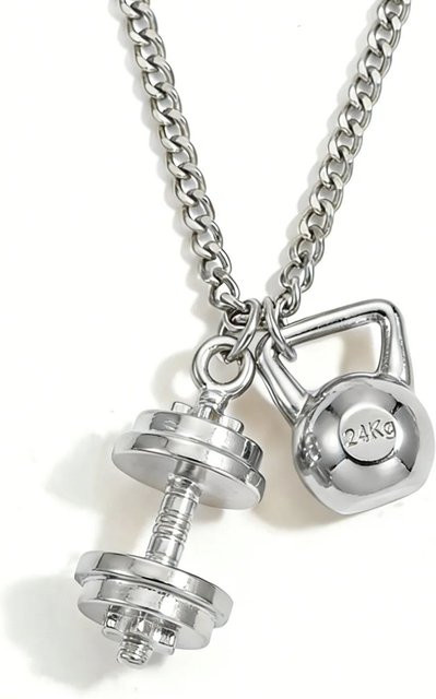 Ziruisp Anhänger Halskette, Edelstahl, Weiß, Unisex - Bild 1