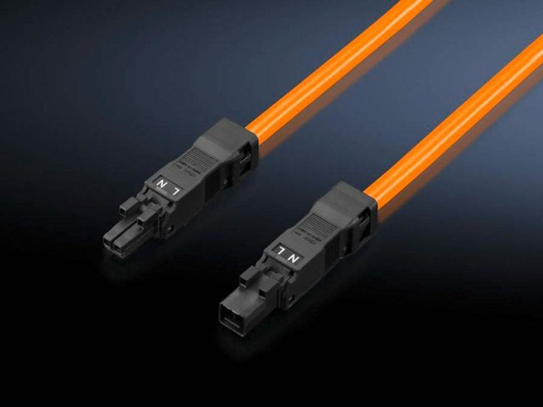 Rittal Strom Netzkabel in Orange - Bild 2