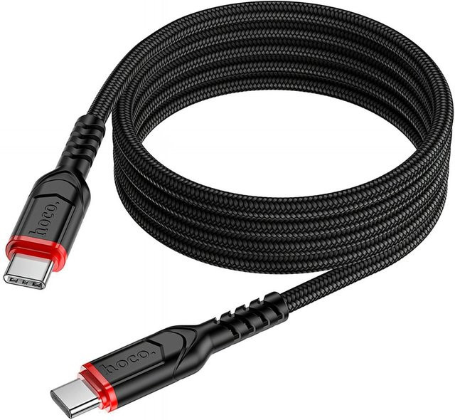 HOCO X59 Victory USB-C auf USB-C Daten- und Ladekabel, 60W, Schwarz, Länge: 1 m - Bild 1