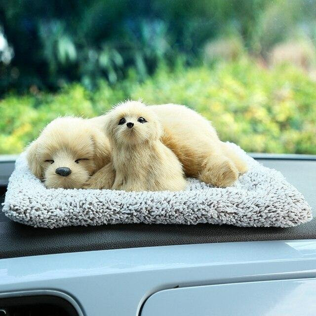 Binchi Keji Travel Mutter Und Baby Hunde Simulation Plüschtiere, 1-teiliges Set, braun, ab 12 Jahren - Bild 1
