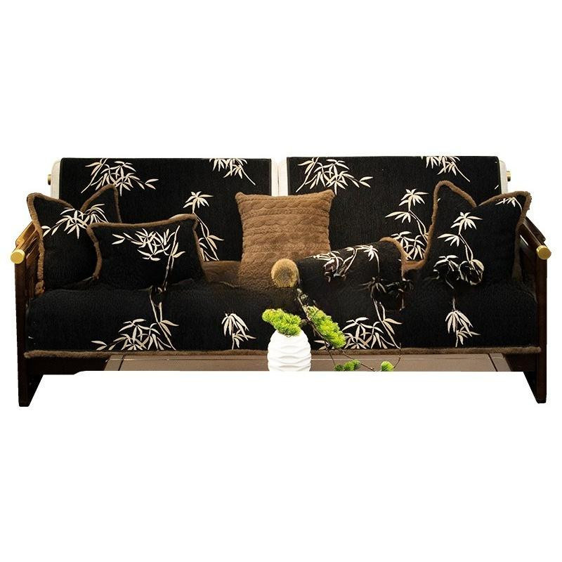 Yayan Chenille Kissenbezug in Rot mit Leder-Optik, rutschfest und modern, B/B: 70 x 70 cm - Bild 1