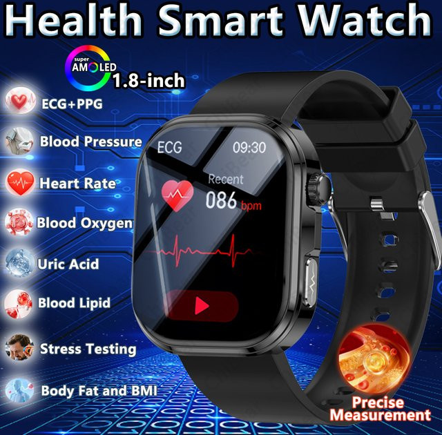 ChiBear Smartwatch, Schwarz, Silikon, Herren - Bild 1