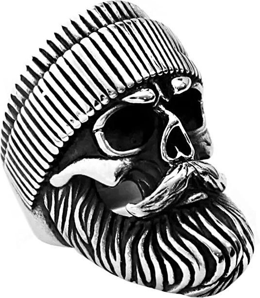 YIRAN Jewelry Schädelring, Edelstahl, Schwarz, Herren - Bild 1