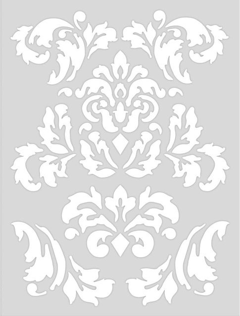 Rico Design Schablone romantische Ornamente selbstklebend B: 18,5 cm, H: 24,5 cm - Bild 1