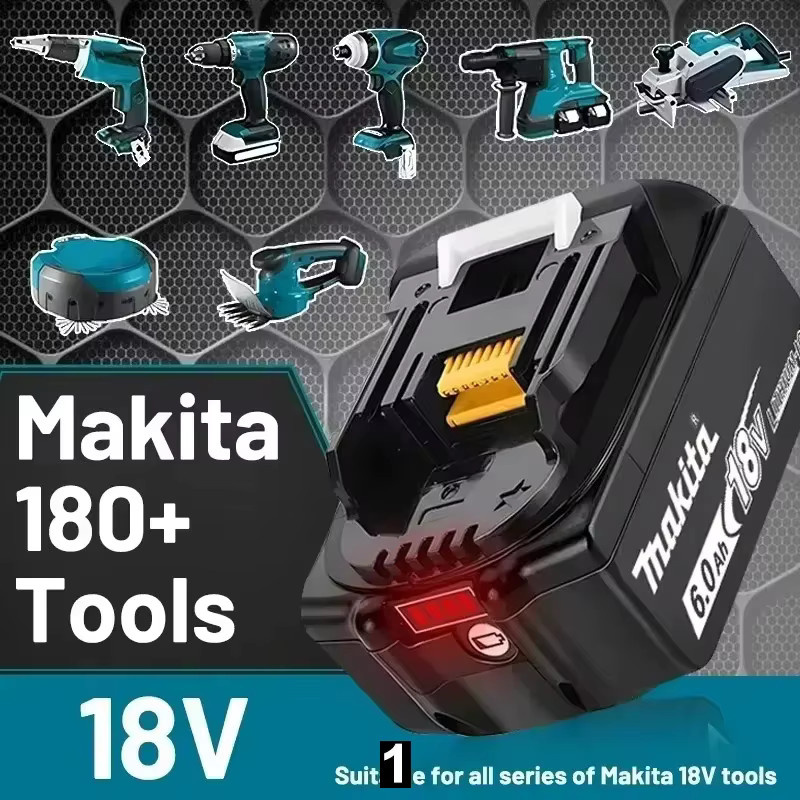 Makita 18V 6,0Ah Akku BL1860B in Schwarz, passend für DTW700 - Bild 5