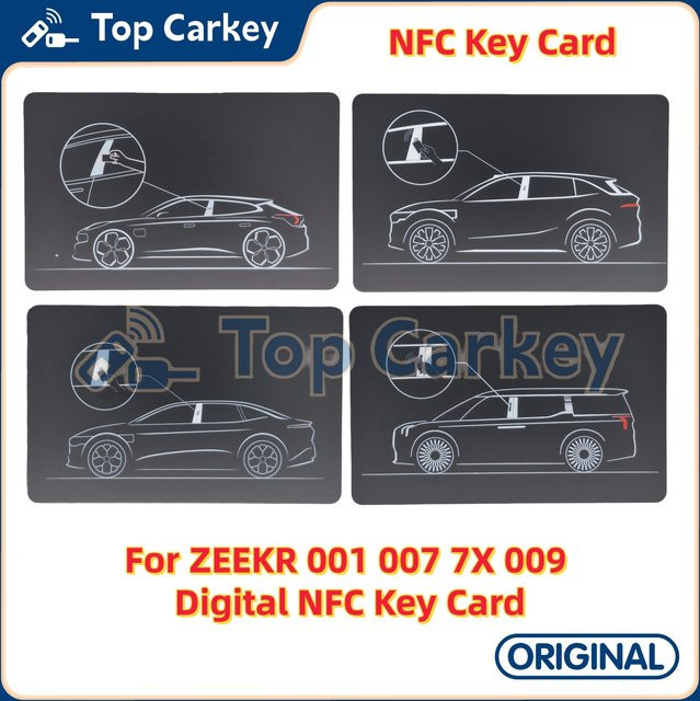 TopCarkey Original NFC-Schlüsselkarte für ZEEKR 001 007 7X 009 9X 8X in Schwarz - Bild 1