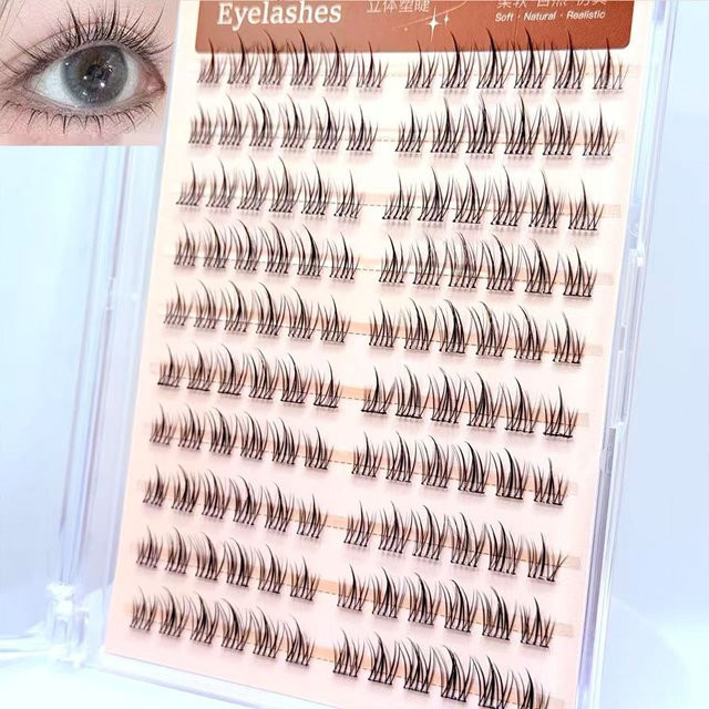 lonzunin Wimperncluster, 10-reihig, selbstklebend, Unisex - Bild 1
