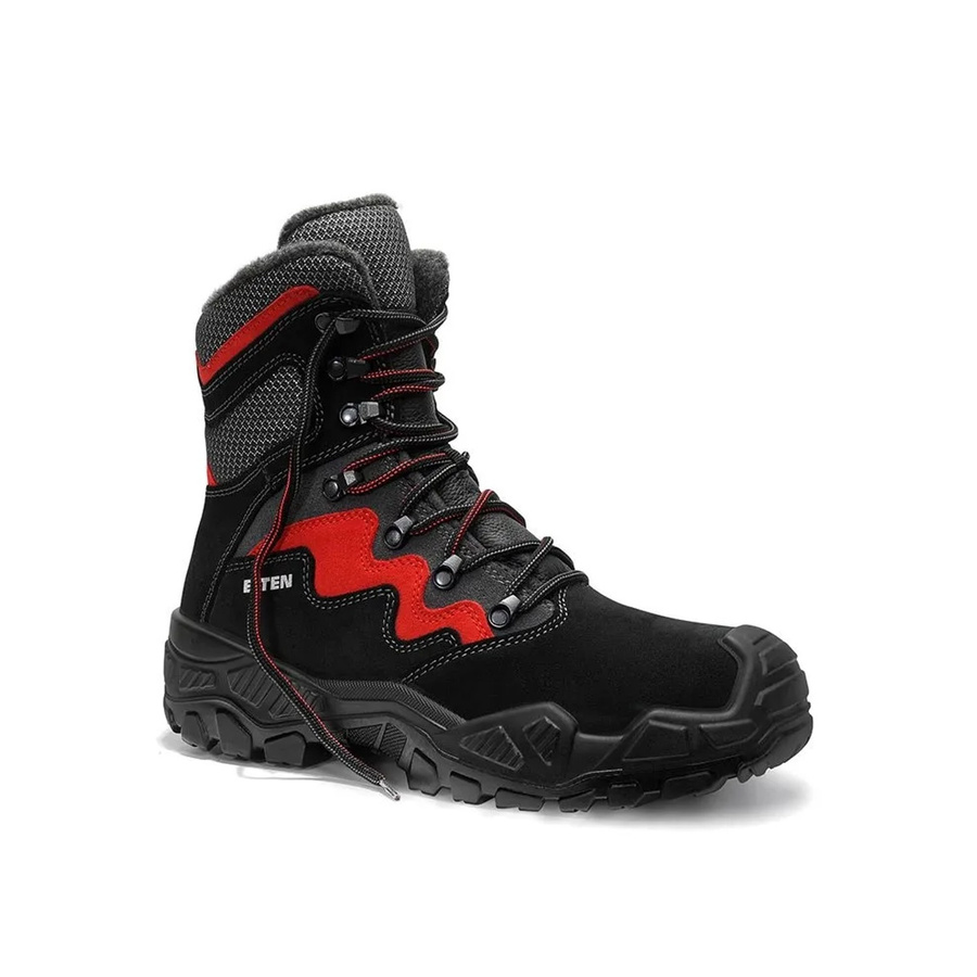Elten Sicherheitsschnürstiefel Mick Black Red High ESD S3S aus Veloursleder Größe 48 - Bild 2