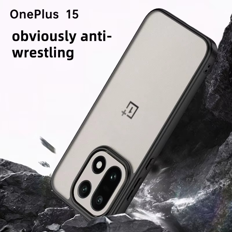 Transparente magnetische Schutzhülle für OnePlus 15 in Pink mit mattiertem Hautgefühl und Airbag-Schutz - Bild 3