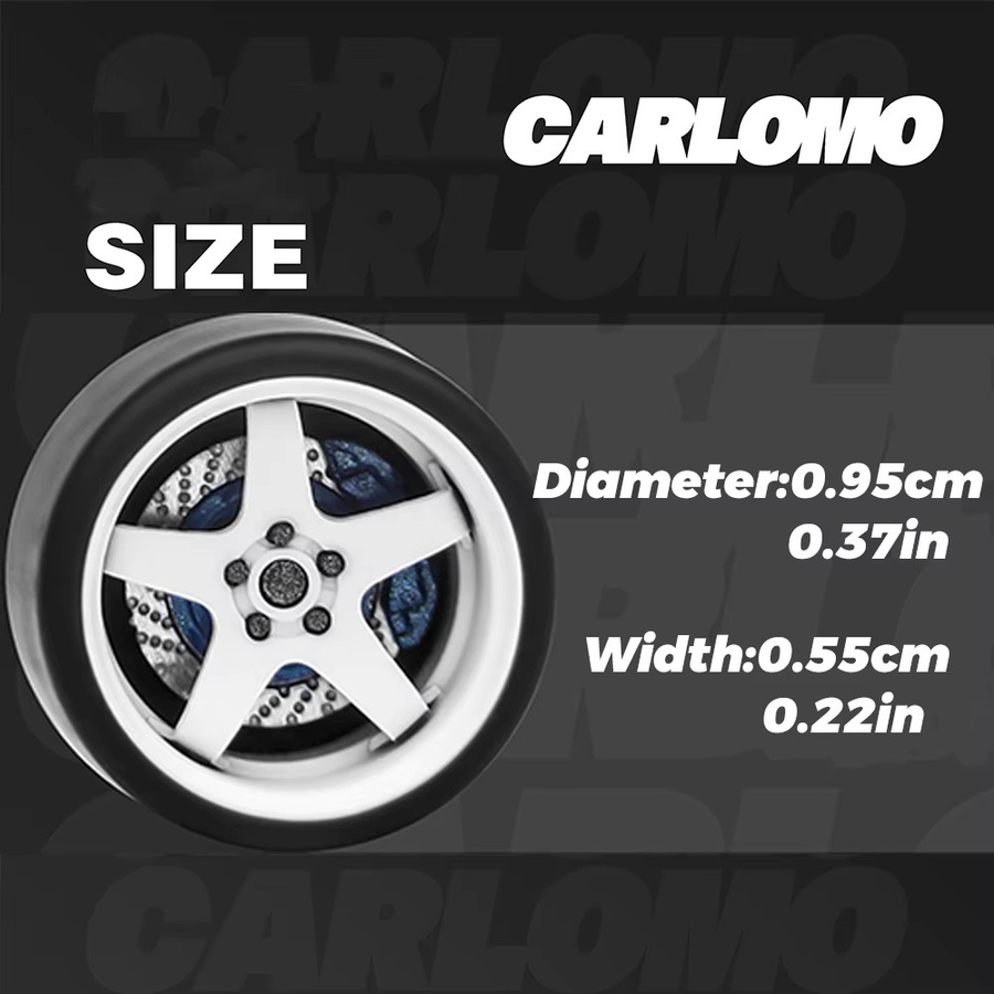 Carlomo Modellauto-Radsatz S-9 mit Kugellagern, 4-teiliges Set - Bild 2