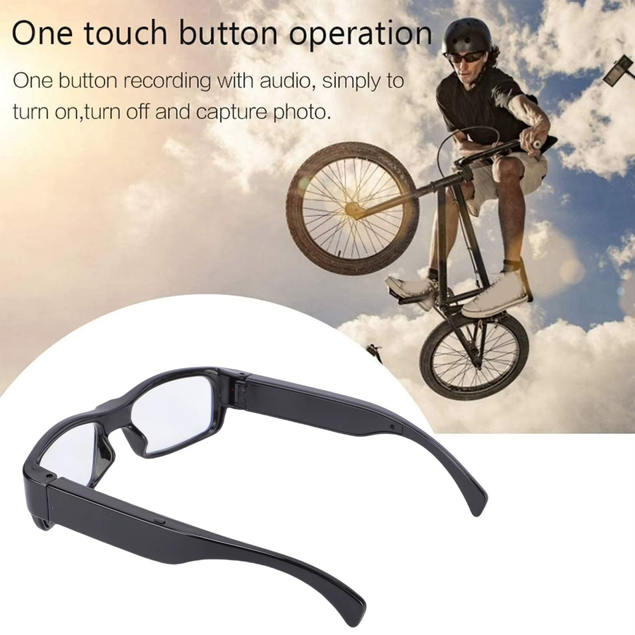 VBESTLIFE Action-Kamera Brille für Sport und Outdoor mit 1080P HD Videoaufnahme in Schwarz - Bild 5