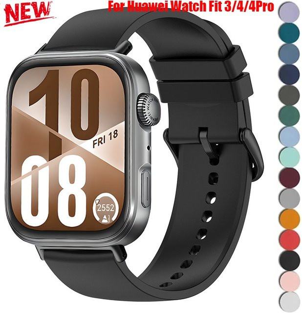 CAOWTAN Uhrenarmband Silikon, Schwarz, Unisex - Bild 1