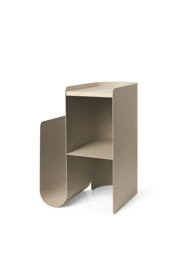 Ferm Living Vault Beistelltisch aus Marmor in Beige mit mattem Finish - Bild 2