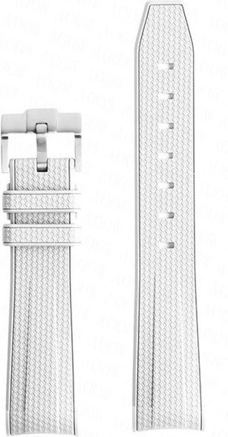 Uhrenarmband MoonSwatch, Silikon, 20mm, Weiß, Unisex - Bild 1