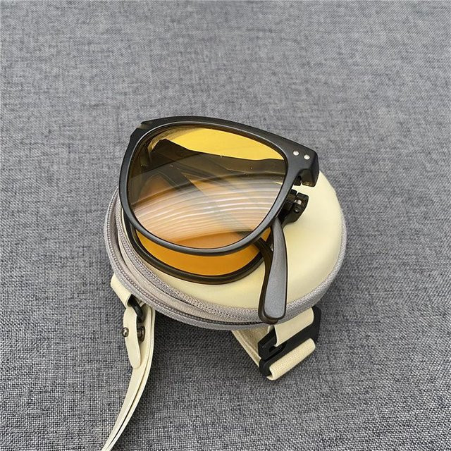 Binchi Outdoor Equipment Sonnenbrille, Vollrand, rund, Kunststoff, beige, Unisex, polarisiert - Bild 1