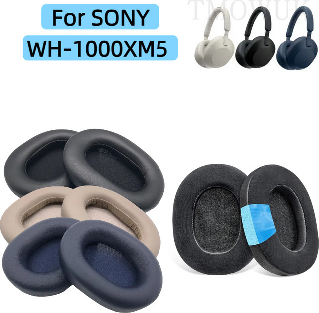 Ersatz-Ohrpolster für Sony WH-1000XM5 Over-Ear Kopfhörer aus Leder in Gold, 1 Paar - Bild 1