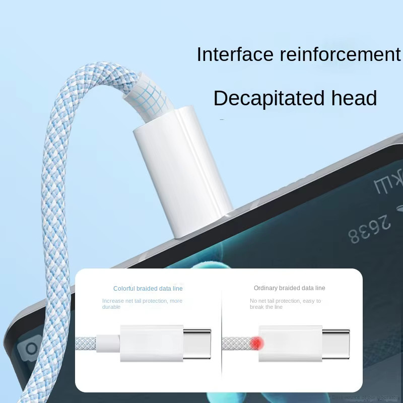 Xiaomi 3 in 1 Schnelllade-USB-Kabel mit 100 W für iPhone, Poco und Micro USB, Typ C, Grau - Bild 3