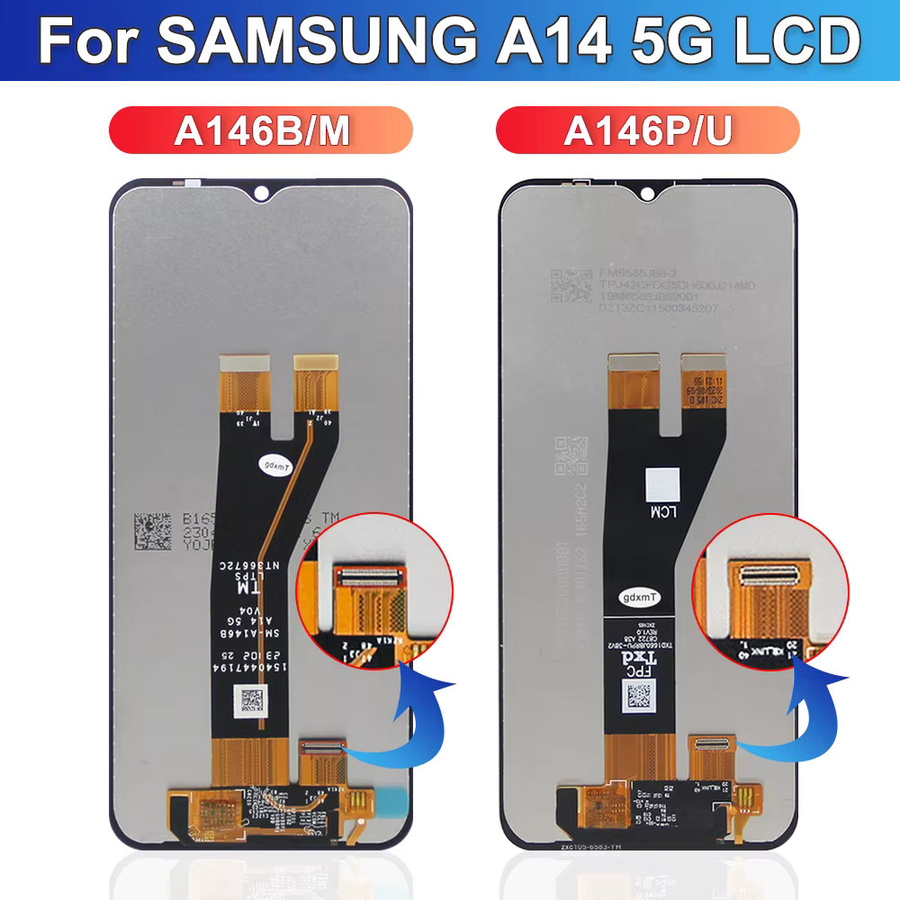 Sinmaytai LCD-Display mit Rahmen für Samsung Galaxy A14 5G (A146B, A146P, A146U), 6,6 Zoll Digitaler Touchscreen in Schwarz - Bild 2