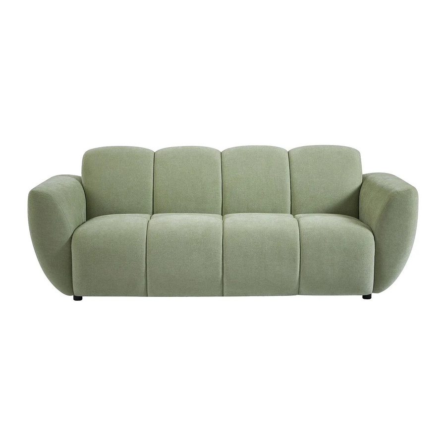 Julori Polstersofa Grün ohne Schlaffunktion mit Stoffbezug Breite: 205 cm - Bild 2