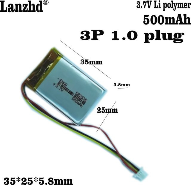 Lanzhd Li-Ion Akku 500mAh für Mivue Papago DVR Dashcam, Farbe: Silber - Bild 1