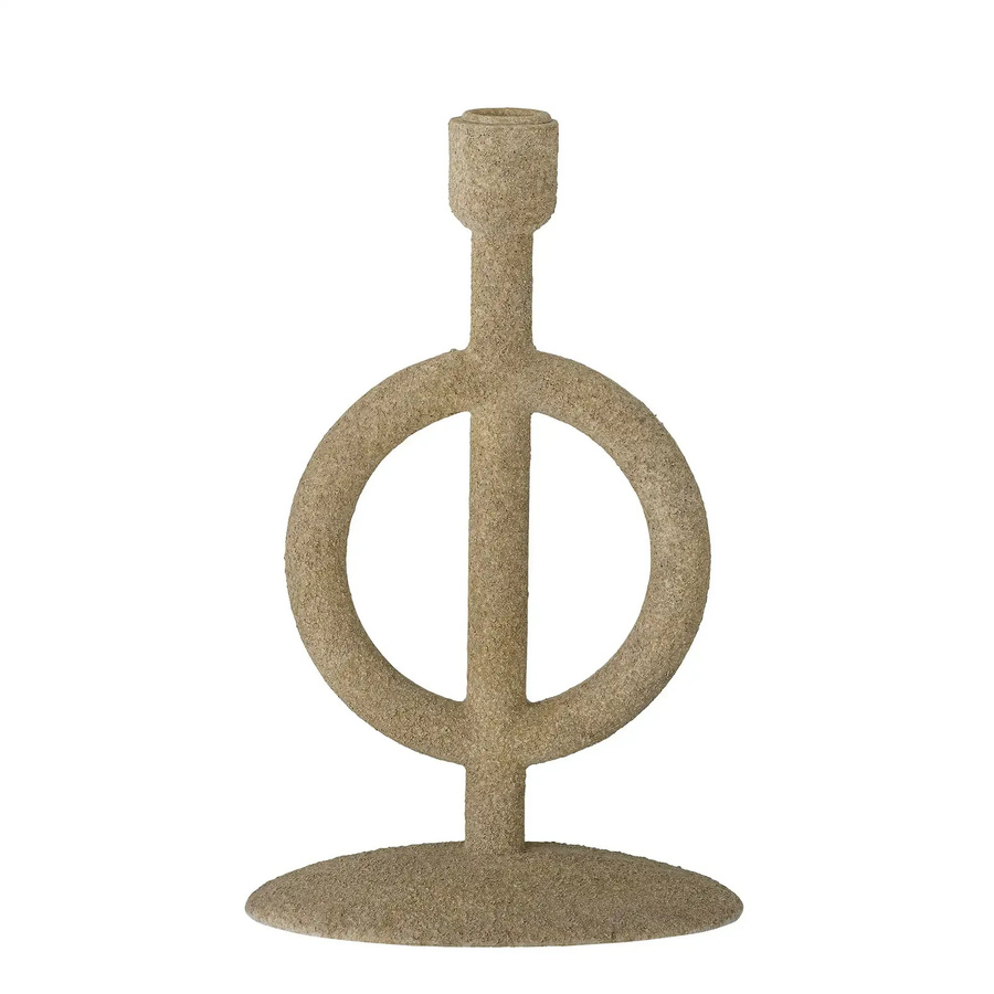 Bloomingville Kerzenhalter Flikka aus Polyresin in Beige, Höhe: 37 cm - Bild 1