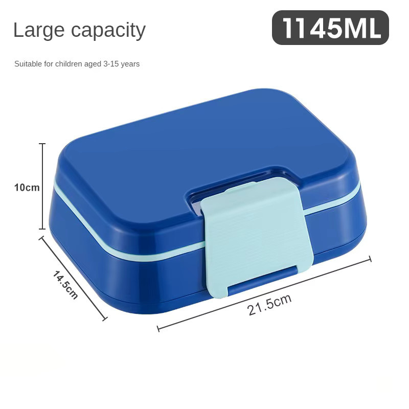 Auslaufsichere Lunch Box für Kinder und Erwachsene aus Kunststoff in Rot und Blau - Bild 3