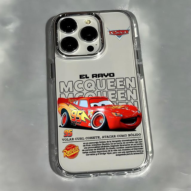 Transparente Handyhülle mit Autos Lightning und McQueen Design für Samsung Galaxy S25 S24 S23 S22 S21 S20 Note20 FE Ultra Edge Plus 4G 5G - Bild 1