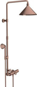 Hansgrohe Axor Showerpipe mit Thermostat, Kopfbrause und Handbrause in Rosegold - Bild 1