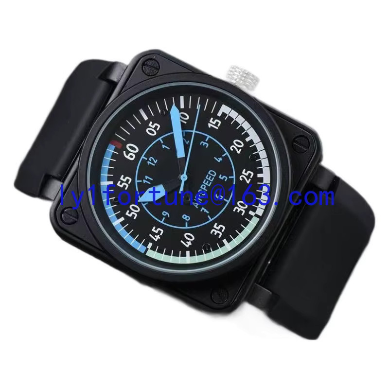 XMSJ Armbanduhr Mechanisch, Eckig, Leder, Schwarz, Herren - Bild 3
