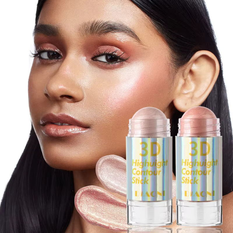 Highlighter Stick, 6 Farben, Schimmernd, Creme, Unisex - Bild 4