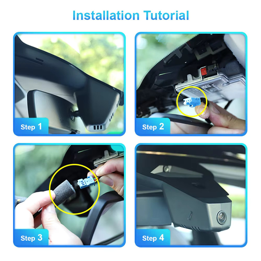 ARB Original Fit 4K Dashcam mit WIFI APP-Steuerung für DS7 E-Tense & Citroen C5 Aircross 2024-2025 in Schwarz - Bild 2
