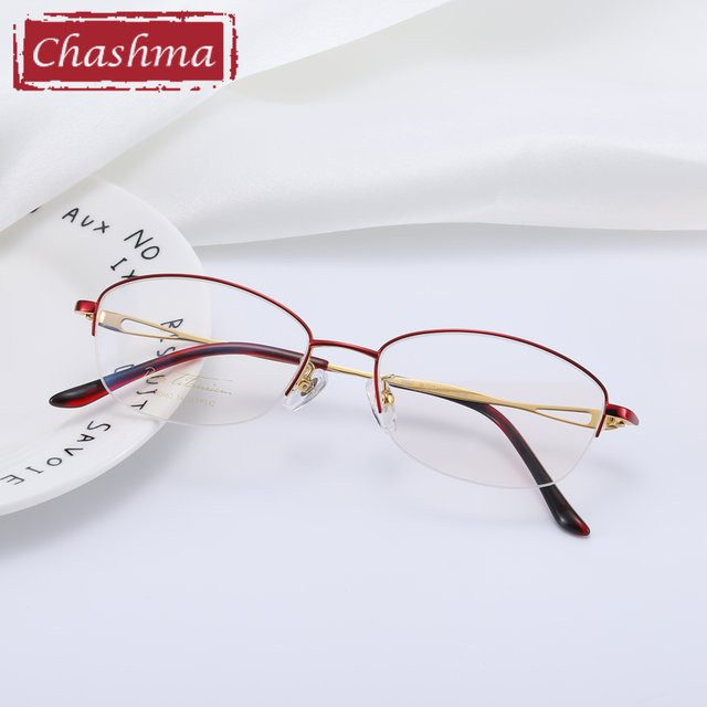Chashma Korrektionsbrille, Damen, Titan, oval, rot - Bild 1