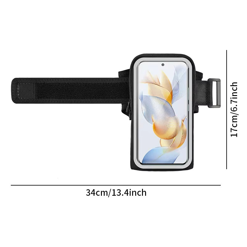 HAISSKY Touchscreen Armbandtasche für iPhone 11 bis iPhone 17 Pro Max zum Laufen und Radfahren in Schwarz oder Grau - Bild 6