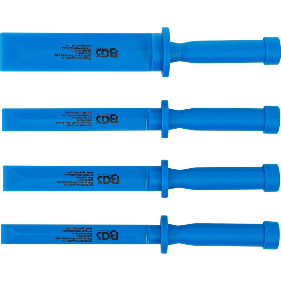 BGS Kunststoff-Schaber-Satz 4-teilig in Blau mit Breiten von 19 mm, 22 mm, 25 mm und 38 mm - Bild 3