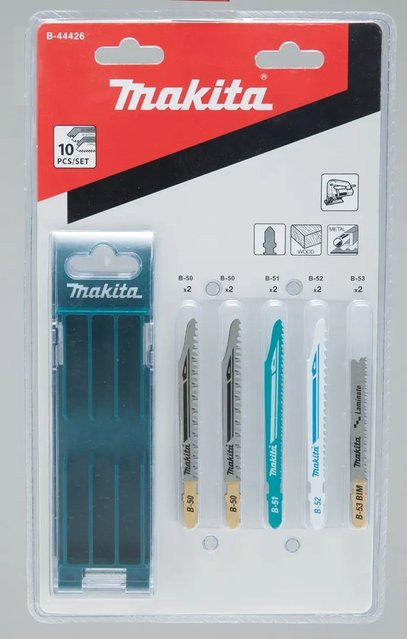 Makita Stichsägeblatt-Set B-44426 Sortiment B, 10-teilig, für Holz, Metall und Kunststoff - Bild 2