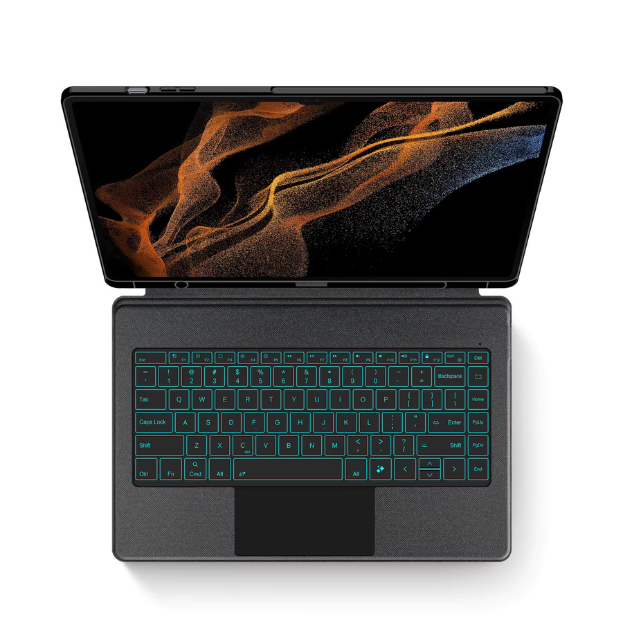 Samsung TouchPad-Tastatur mit Hintergrundbeleuchtung für Galaxy Tab S8 Ultra 14,6 Zoll, abnehmbare Magische Tastaturabdeckung in Schwarz - Bild 2