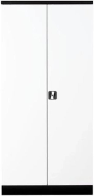 PROREGAL Stahlschrank Bee mit 4 Fachböden und Scharniertüren in Schwarz und Weiß, Höhe: 195 cm, Breite: 92 cm, Tiefe: 42 cm - Bild 1