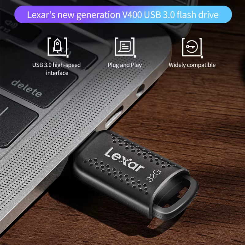 Lexar V400 USB-Flash-Speicher Stick in Schwarz mit bis zu 256 GB Kapazität und 100 MB/s für PC und Mac - Bild 3