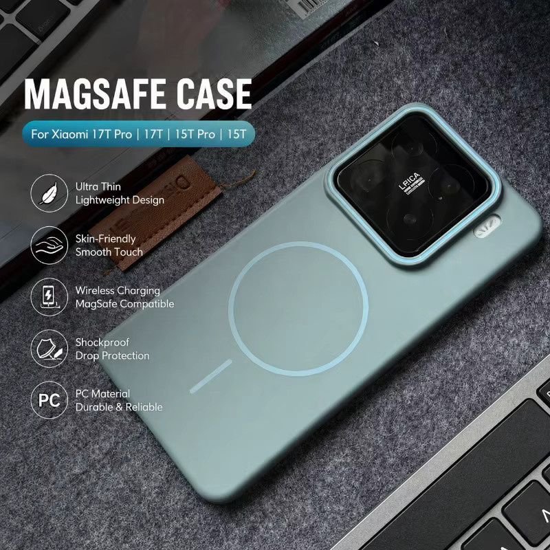 MagSafe Magnetische PC-Hülle für Xiaomi 17T und 15T Pro Ultra, Stoßfester und Kratzfester Schutz in Pink oder Blau - Bild 2