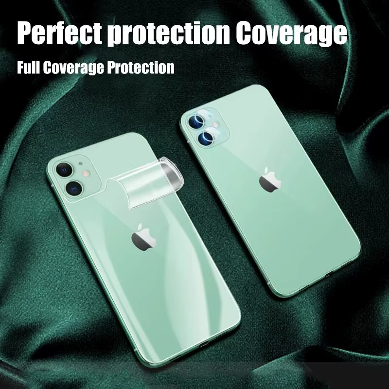 4er-Pack Hydrogel-Schutzfolien für Apple iPhone 11 12 13 14 15 Pro Max und Plus, Vollabdeckung für Display und Rückseite, transparent - Bild 5