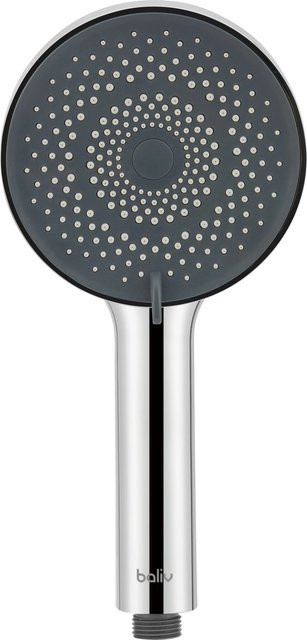 baliv Wassersparende Handbrause HBR-120.400 Rund in Chrom und Anthrazit mit Anti-Kalk-Funktion - Bild 1