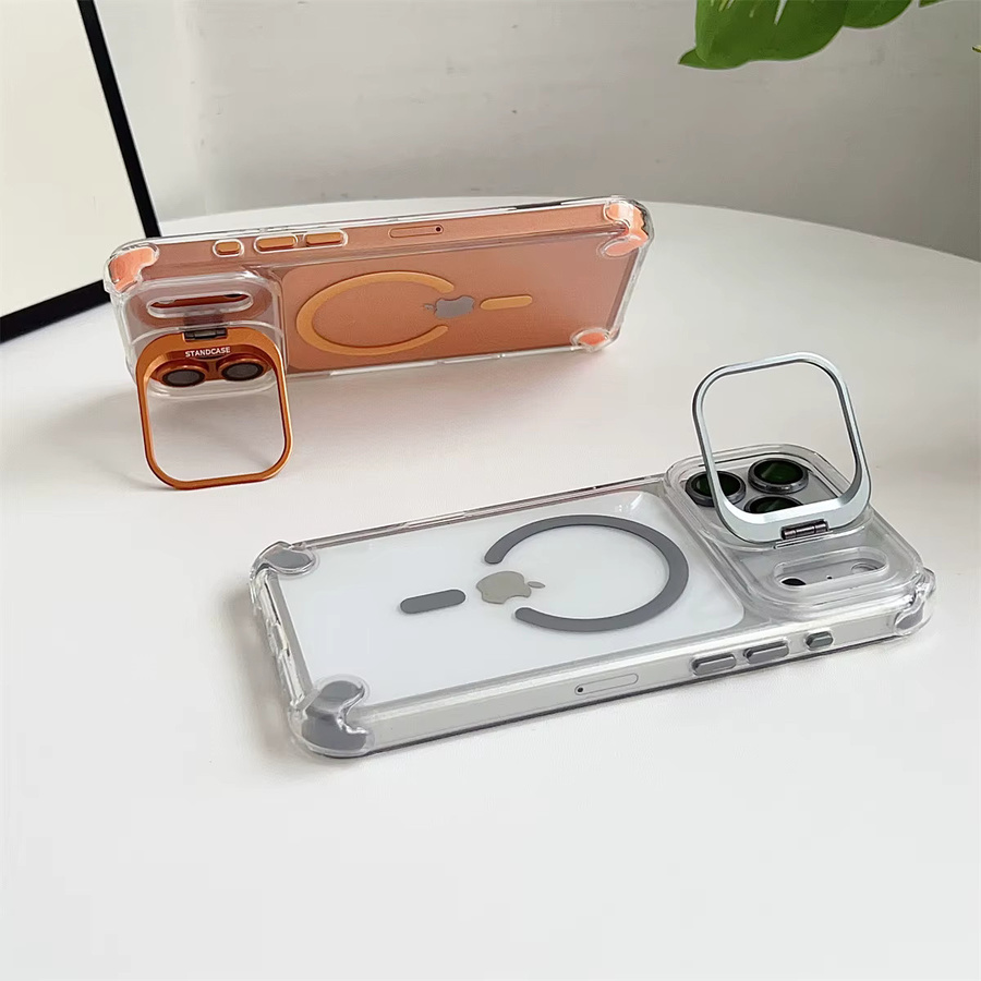 Magnetische transparente Handyhülle für iPhone 17 Air 16 Plus 15 14 13 12 Pro Max mit MagSafe Wireless Charging und Linsenschutz in Lila von KELAPA - Bild 2