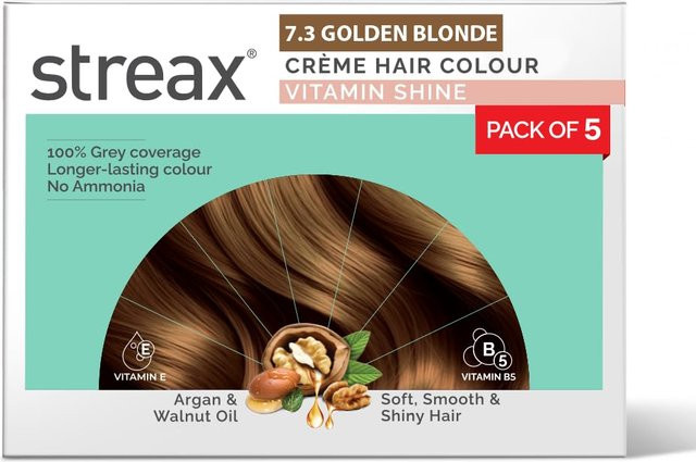 Streax Haarfarbe Creme 7.3 Goldblond, 45g, Damen - Bild 1