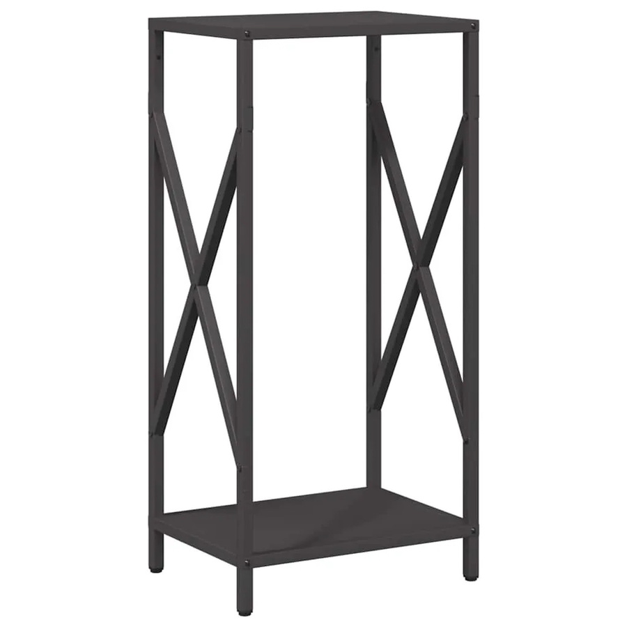 vidaXL Brennholzregal aus kaltgewalztem Stahl in Schwarz, B/T/H: 34 x 25 x 70 cm - Bild 2