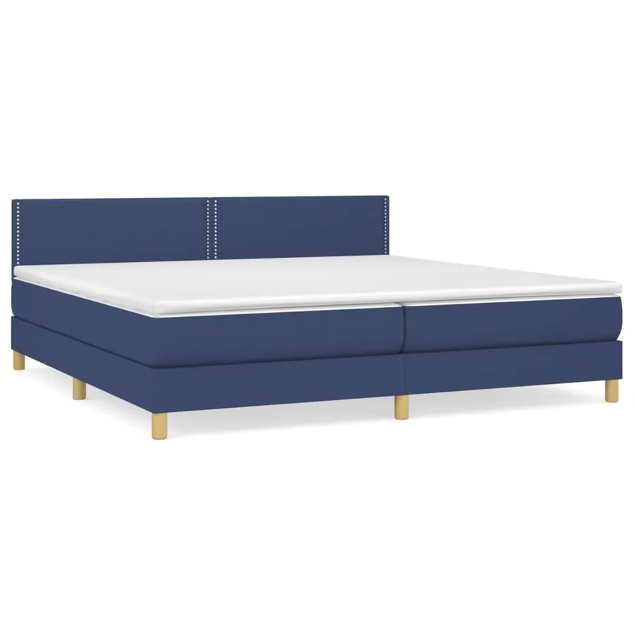 vidaXL Boxspringbett Hybrid mit Matratze Blau B/T/H: 200 x 200 x 88 cm - Bild 2
