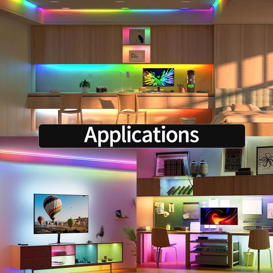 CENFAYA RGBIC COB LED Streifen mit WiFi, adressierbare Traumfarben, kompatibel mit Alexa und Home Assistant, 12V - Bild 4