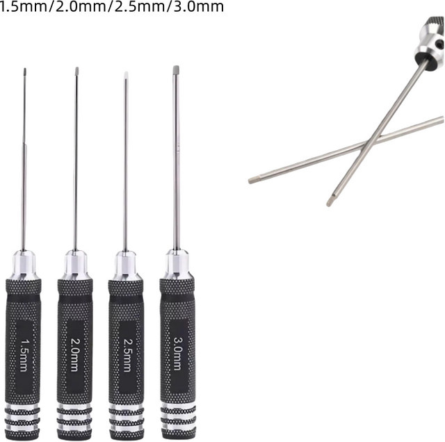 ZHOUCHEN Schraubendreher-Set mit Innensechskant aus Hochgeschwindigkeitsstahl, 1,5 mm bis 3,0 mm - Bild 1