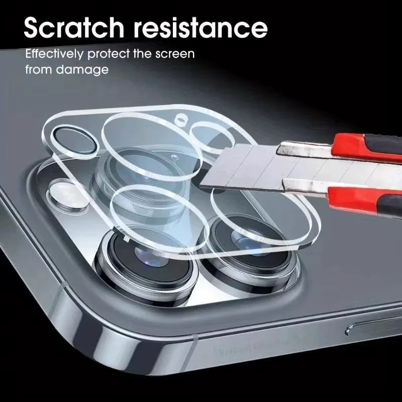 3er Set Kamera Objektiv Schutz aus gehärtetem Glas für Apple iPhone 11 bis 17 Pro Max in Transparent - Bild 3
